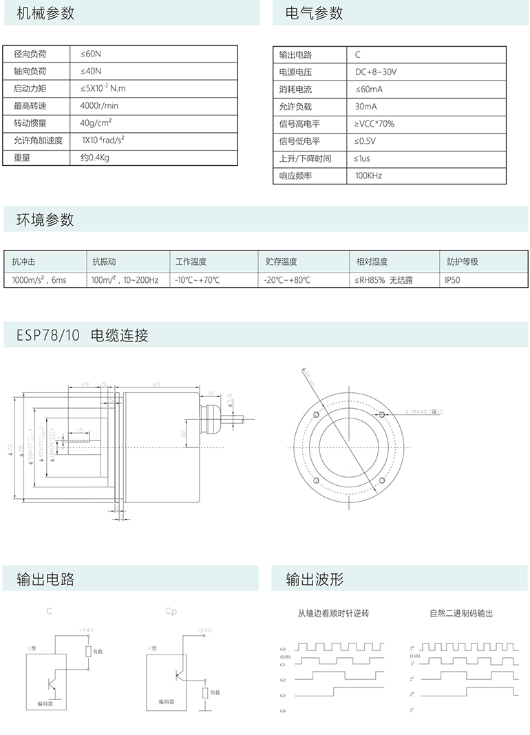 绝对型编码器 ESP78/10 