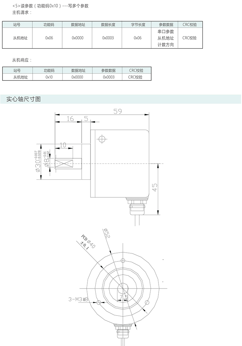 绝对式编码器 ESP50-S系列 RS485